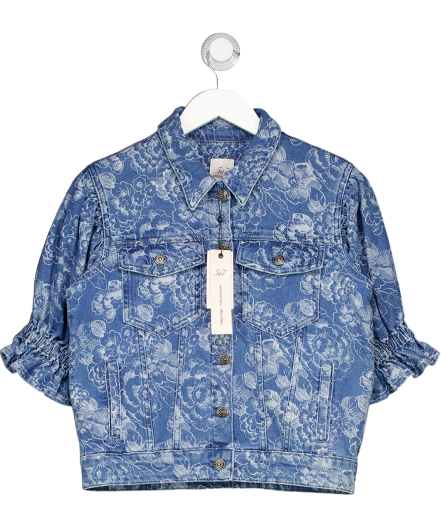 Cinq a Sept Blue Sketchbook Floral Sylvain Jacket UK S