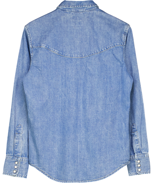 ASOS Blue Western Detailing Denim Shirt UK S