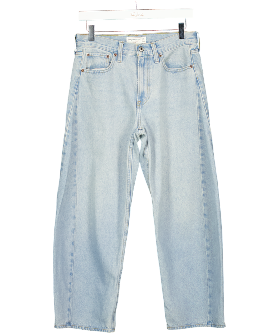 Abercrombie & Fitch Blue Mid Rise Barrel Jeans - Short W26