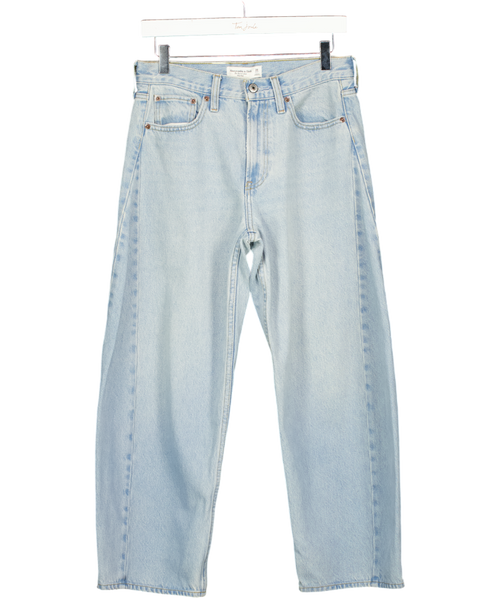 Abercrombie & Fitch Blue Mid Rise Barrel Jeans - Short W26