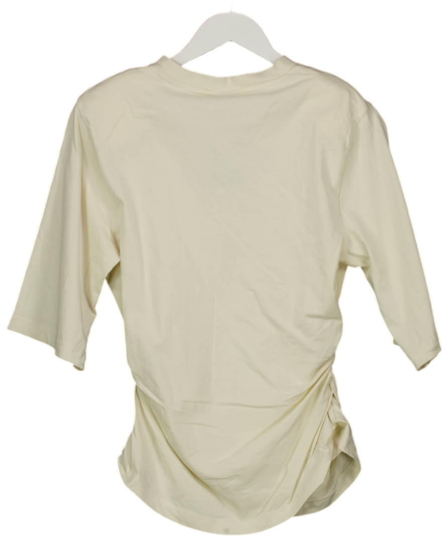 ASOS Cream Shoulder Padded T-shirt UK S