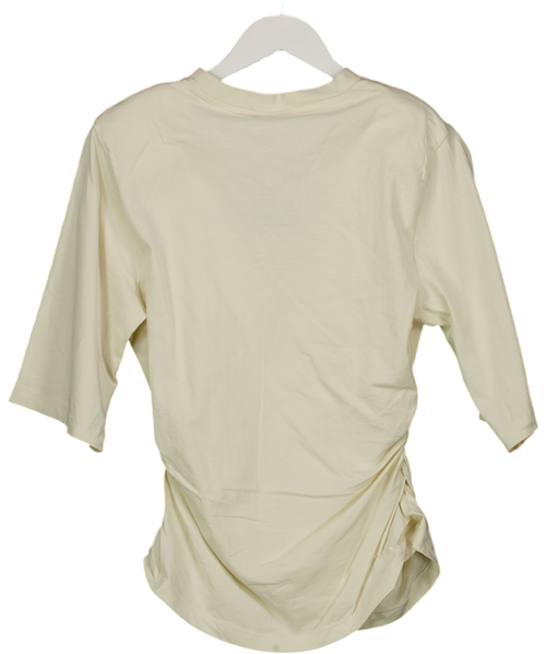 ASOS Cream Shoulder Padded T-shirt UK S