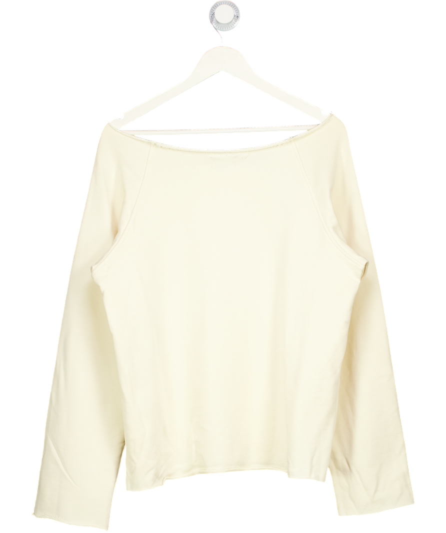 White Fox Yellow Call It Love Sweater UK S/M