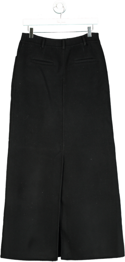 FRANKIE SHOP Malvo Long Wool Pencil Skirt - Black UK S