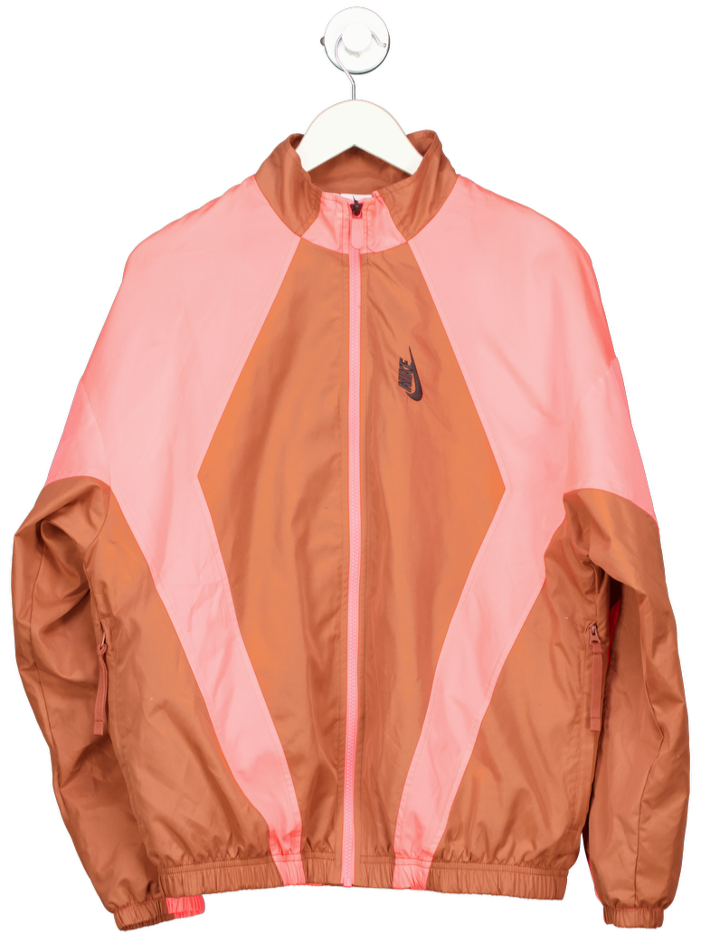Nike Pink/Brown Windbreaker Jacket UK S