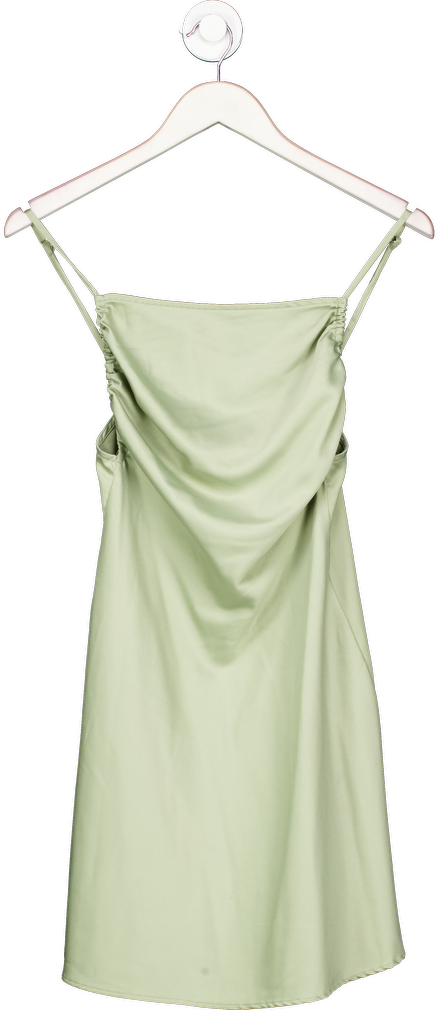 Danielle Bernstein Green Satin Backless Mini Dress UK 8