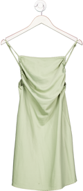 Danielle Bernstein Green Satin Backless Mini Dress UK 8