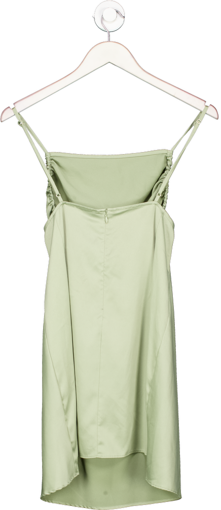 Danielle Bernstein Green Satin Backless Mini Dress UK 8