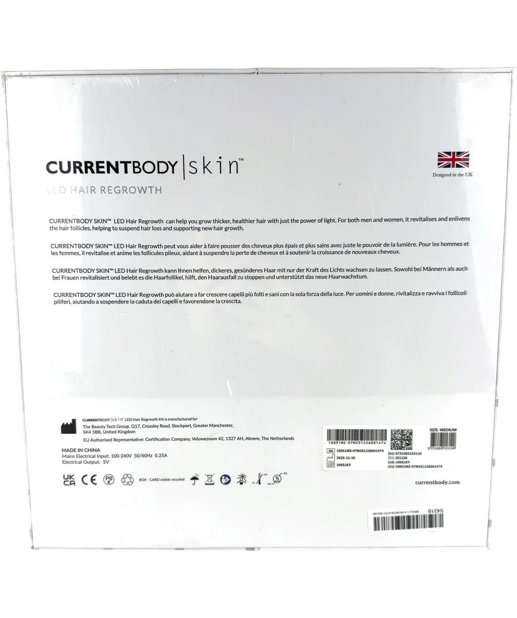 Current Body Universal CurrentBody Skin LED Hair Regrowth Device, size Medium — back