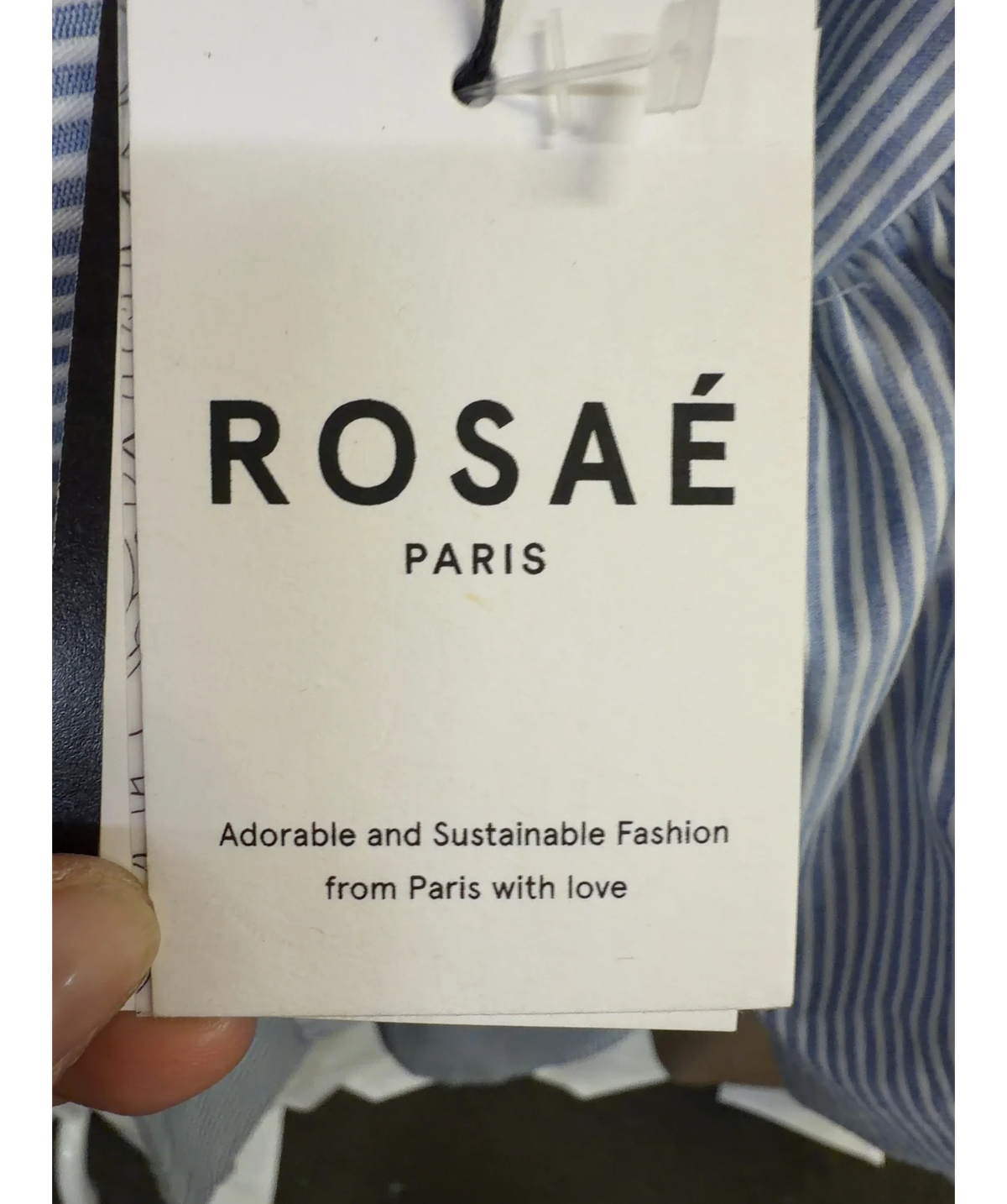 Rosaé Paris Blue Blouse Le Claude, size UK 6 — detail
