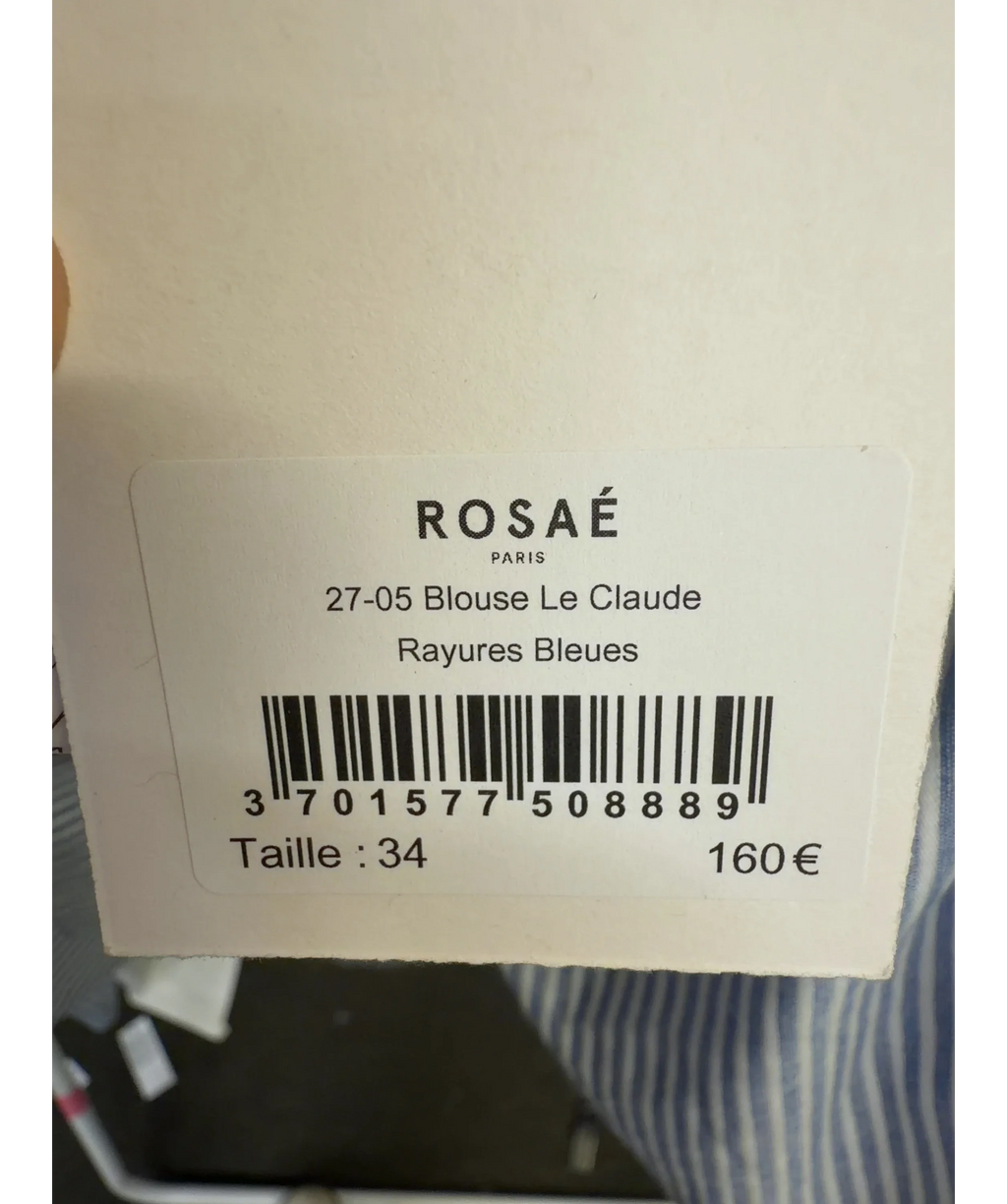 Rosaé Paris Blue Blouse Le Claude, size UK 6 — label