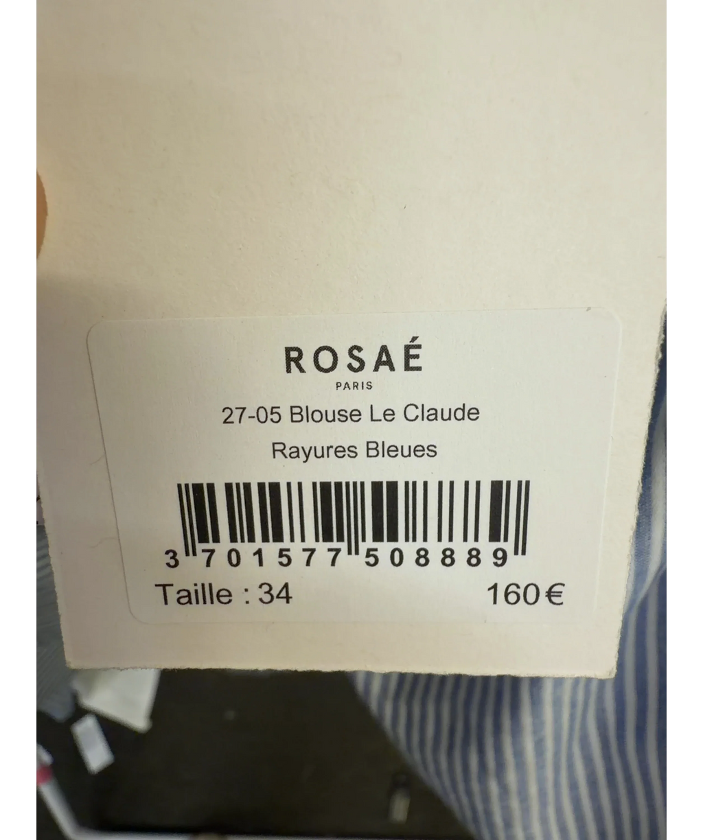 Rosaé Paris Blue Blouse Le Claude, size UK 6 — care label