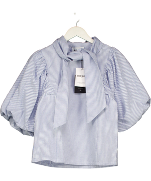 Rosaé Paris Blouse Le Claude Blue And White UK 6
