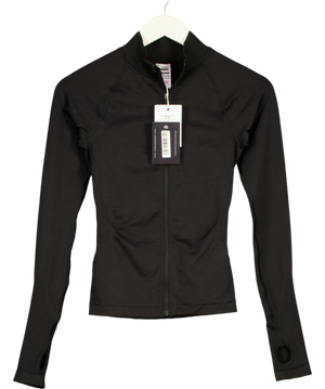 Gymshark Black Mesh Zip-Up Jacket UK XS