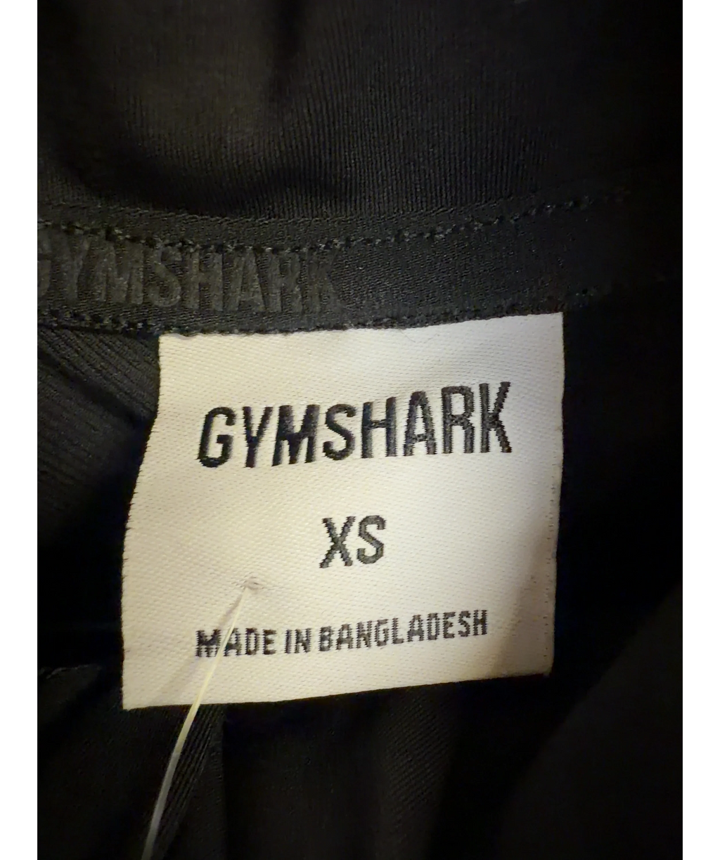 GYMSHARK Black Training Zip Up Jacket, size UK XS — detail