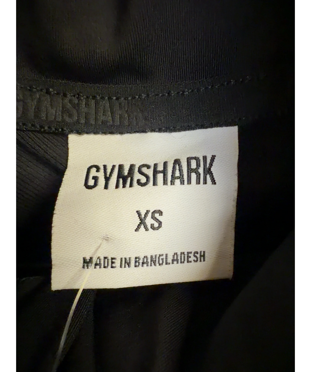 GYMSHARK Black Training Zip Up Jacket, size UK XS — care label