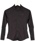 GYMSHARK Black Training Zip Up Jacket, size UK XS — front