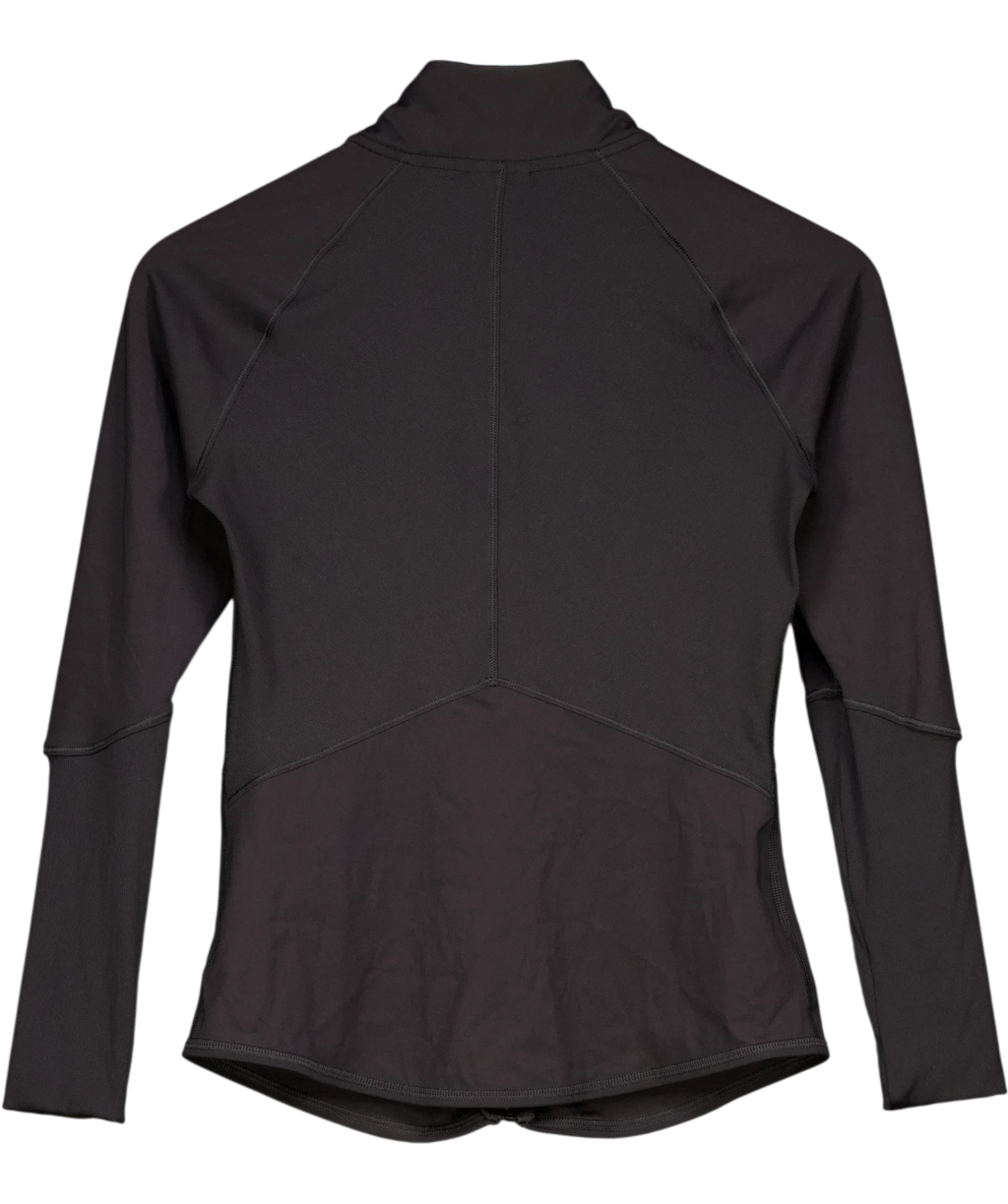 GYMSHARK Black Training Zip Up Jacket, size UK XS — back
