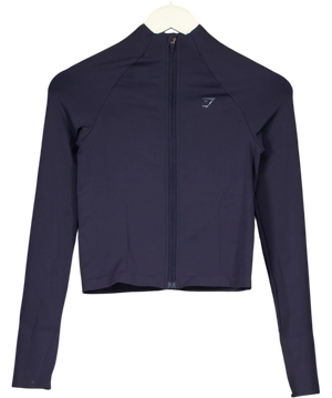 Gymshark Soft Sculpt Zip Up Jacket Blue UK XS