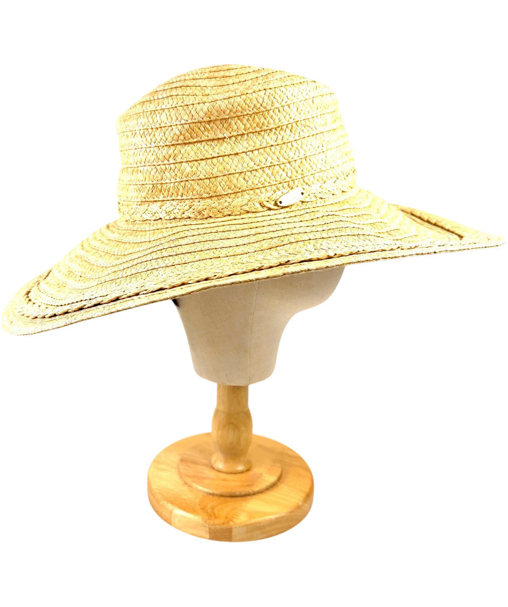 Lipsy straw Natural Oversized Straw Look Hat — back