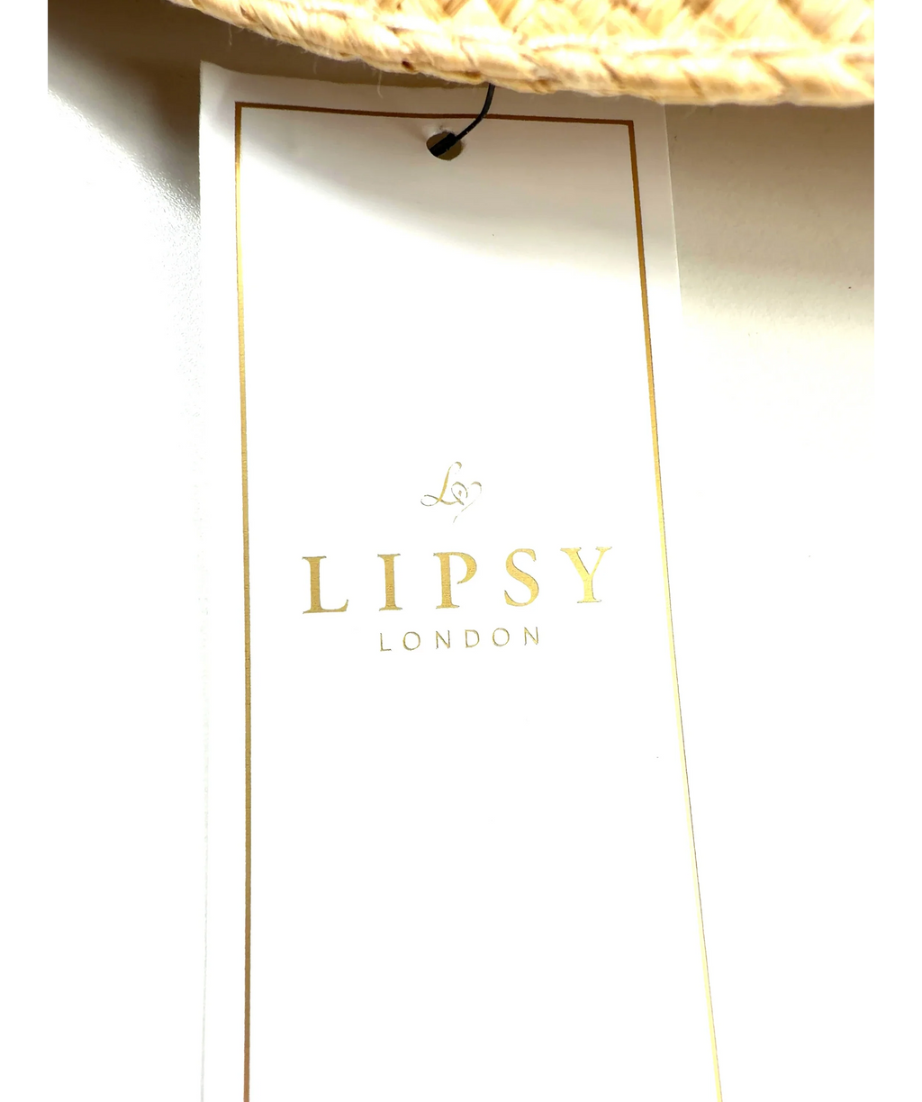 Lipsy straw Natural Oversized Straw Look Hat — detail