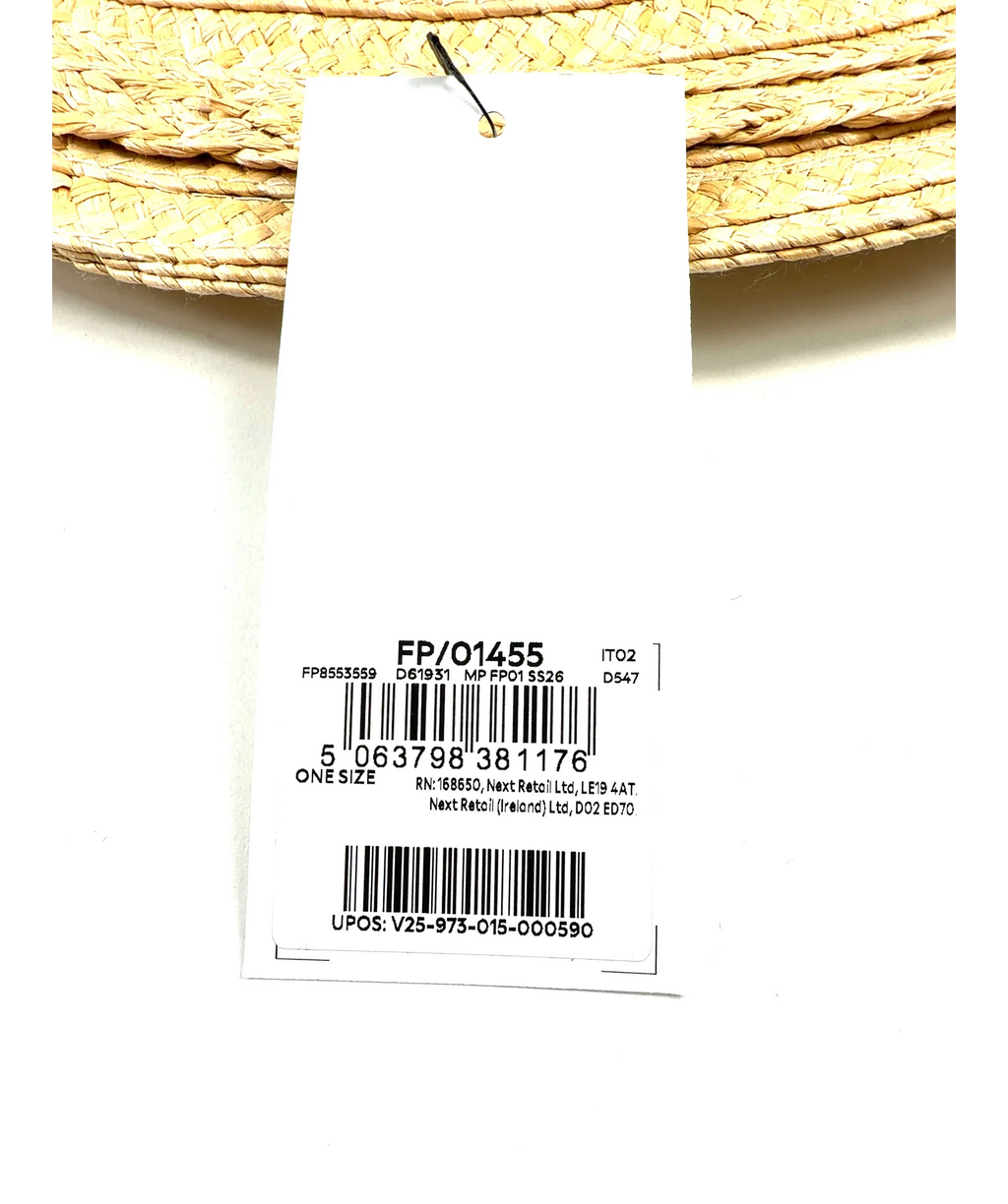 Lipsy Beige sun hat — label