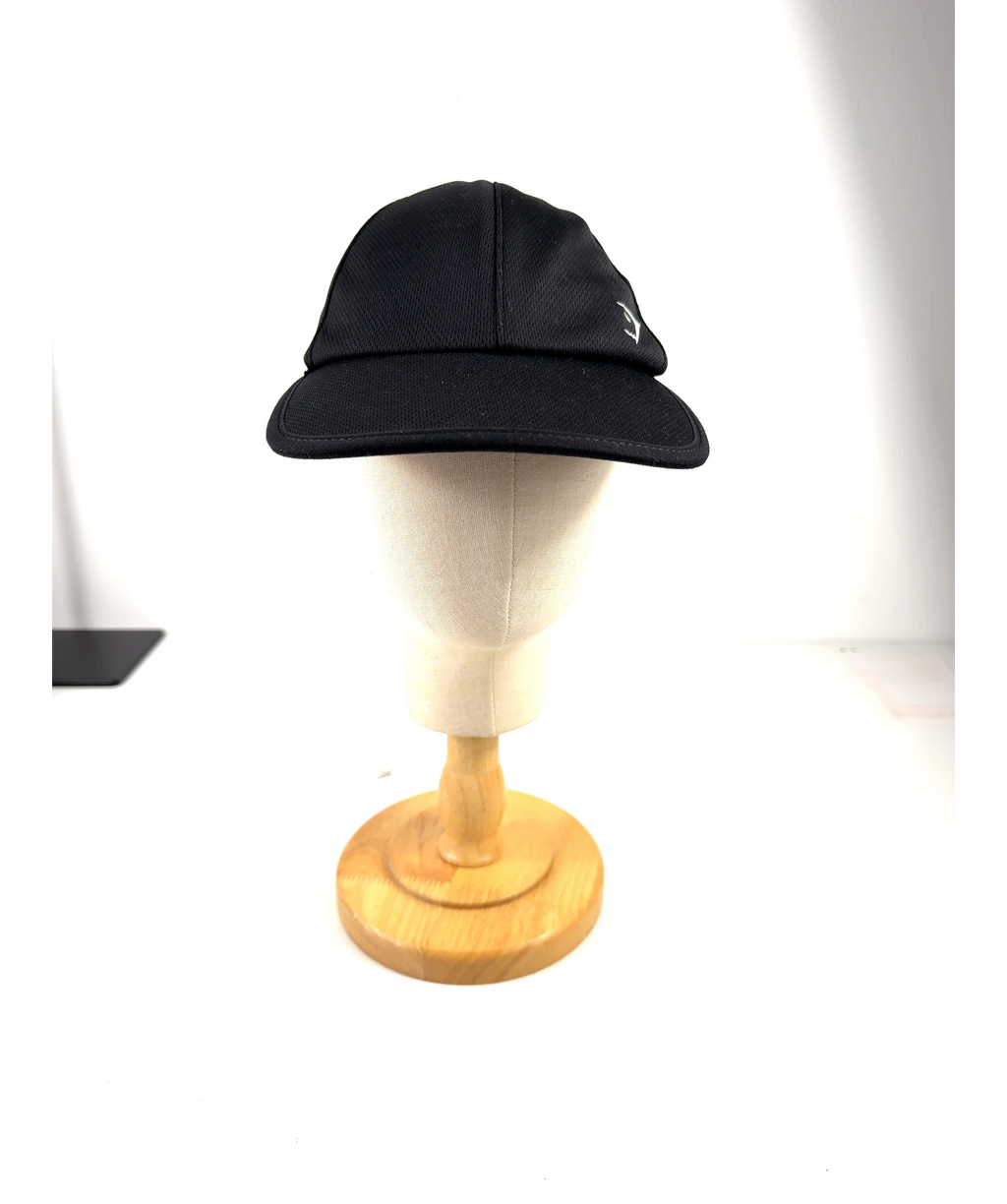 GYMSHARK Black Ponytail Cap — care label