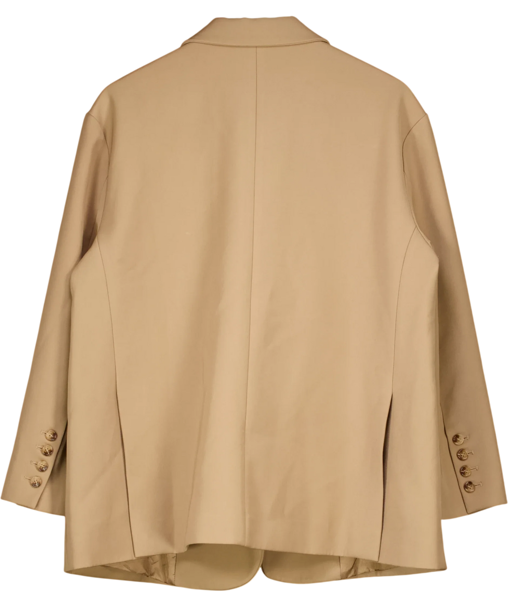 Re Ona camel Beige tailored blazer, size UK XS — back