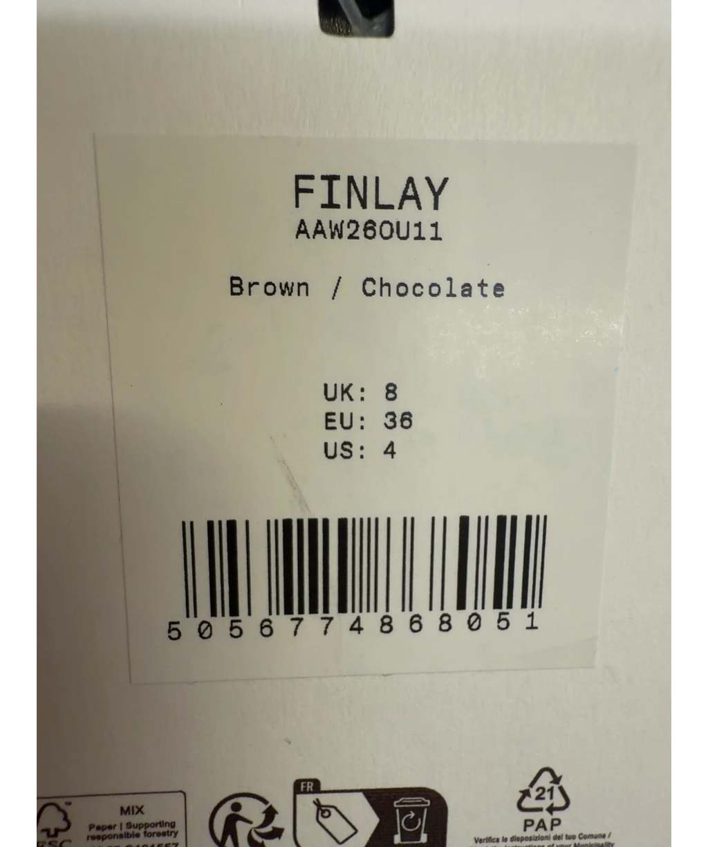 Aligne Brown Finlay Faux Fur Jacket, size UK 8 — care label