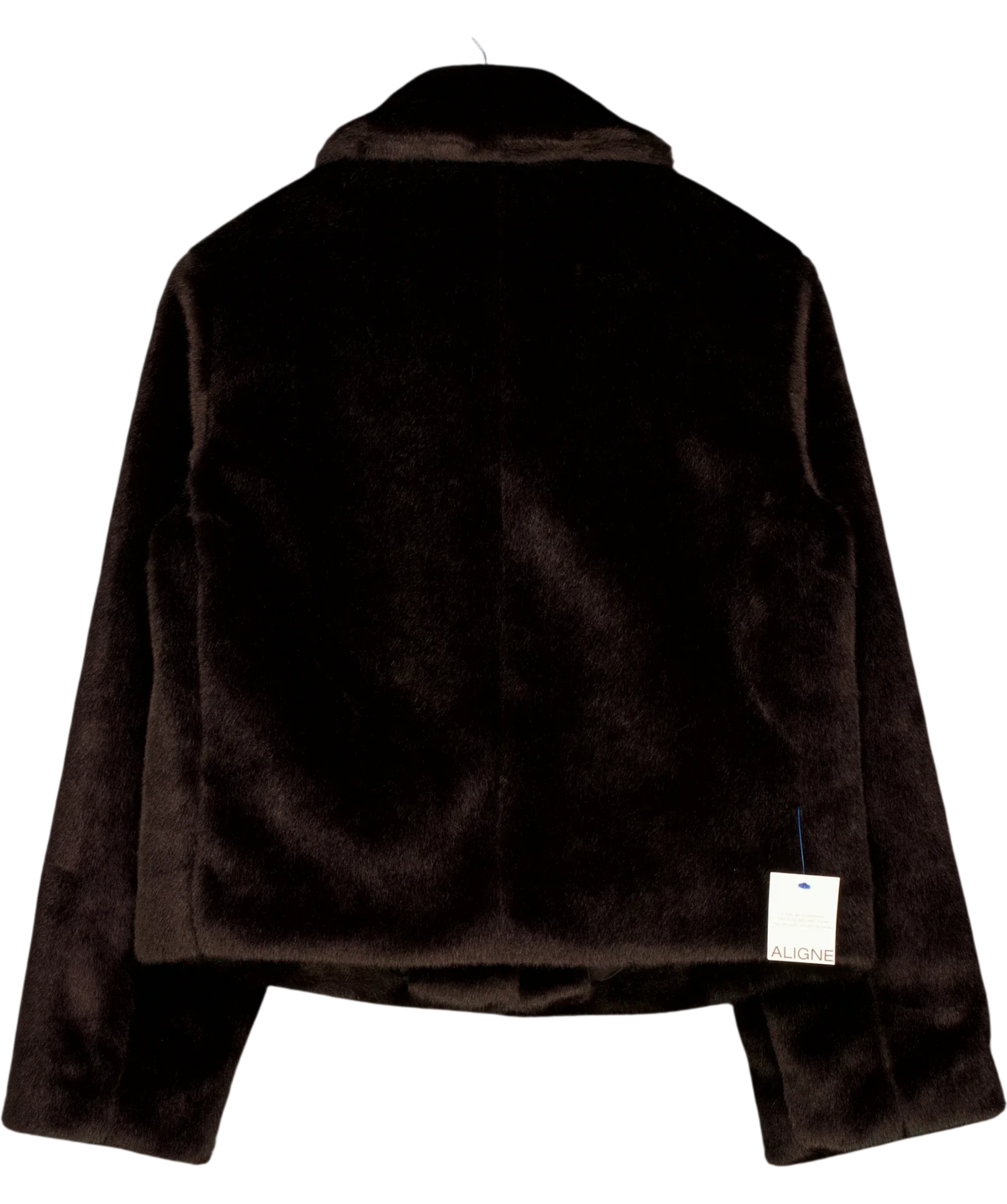 Aligne Brown Finlay Faux Fur Jacket, size UK 8 — back