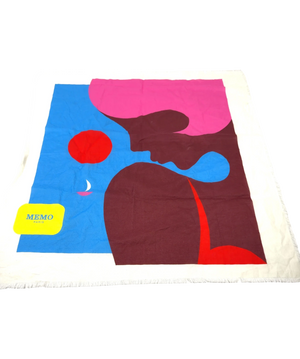 Memo Multicoloured Fringe Abstract Graphic Print Scarf