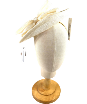 Accessorize Structured Disc Bow Fascinator Cream