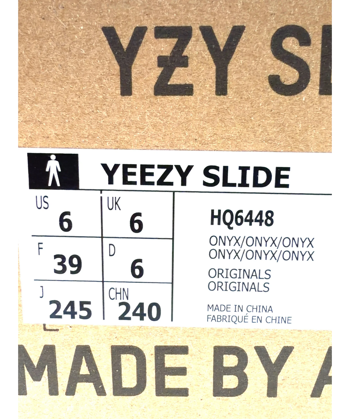 adidas Black Yeezy Slide Onyx, size UK 6 EU 39 👠 — additional view