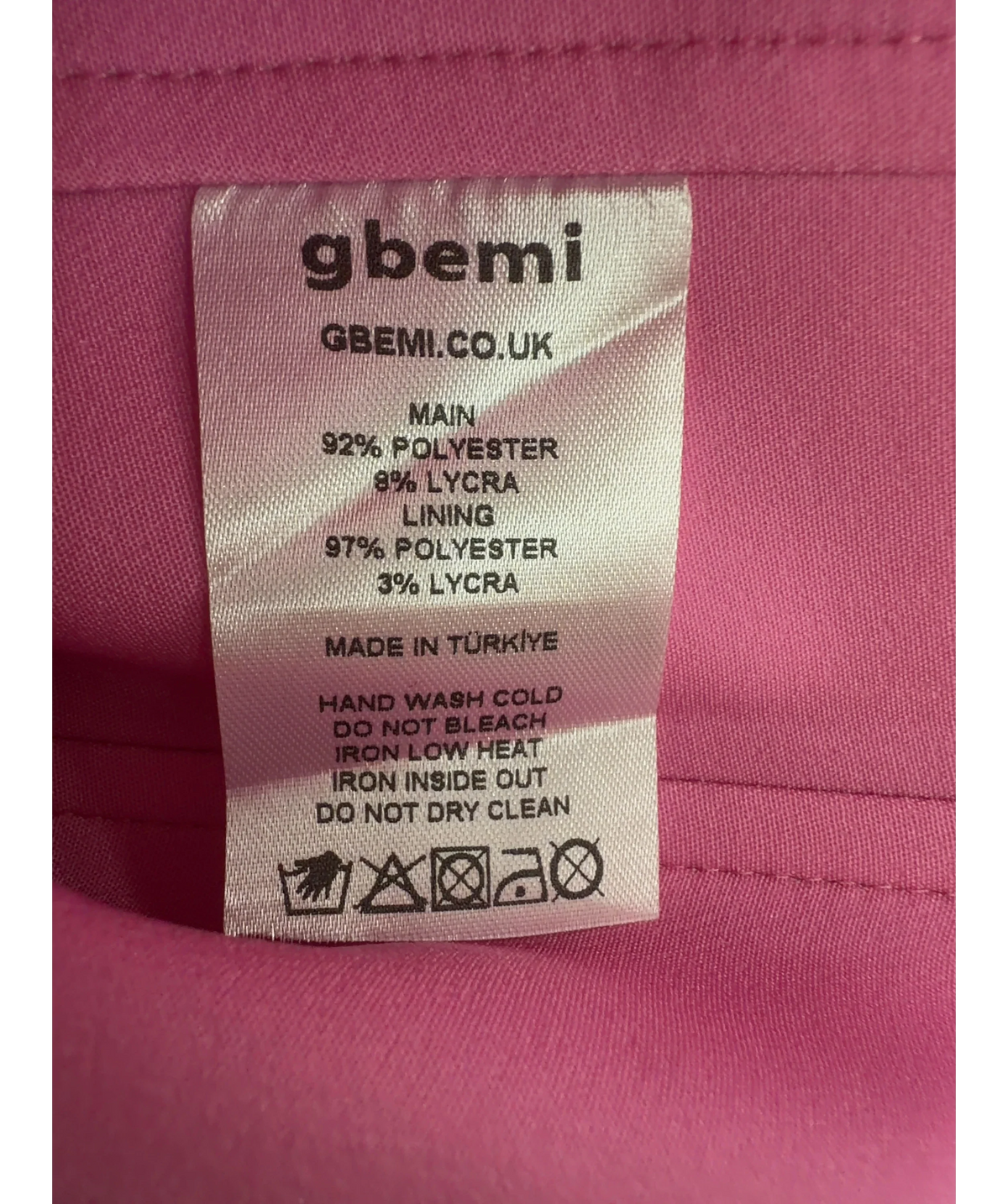 Gbemi Pink Colour, size UK 8 — label