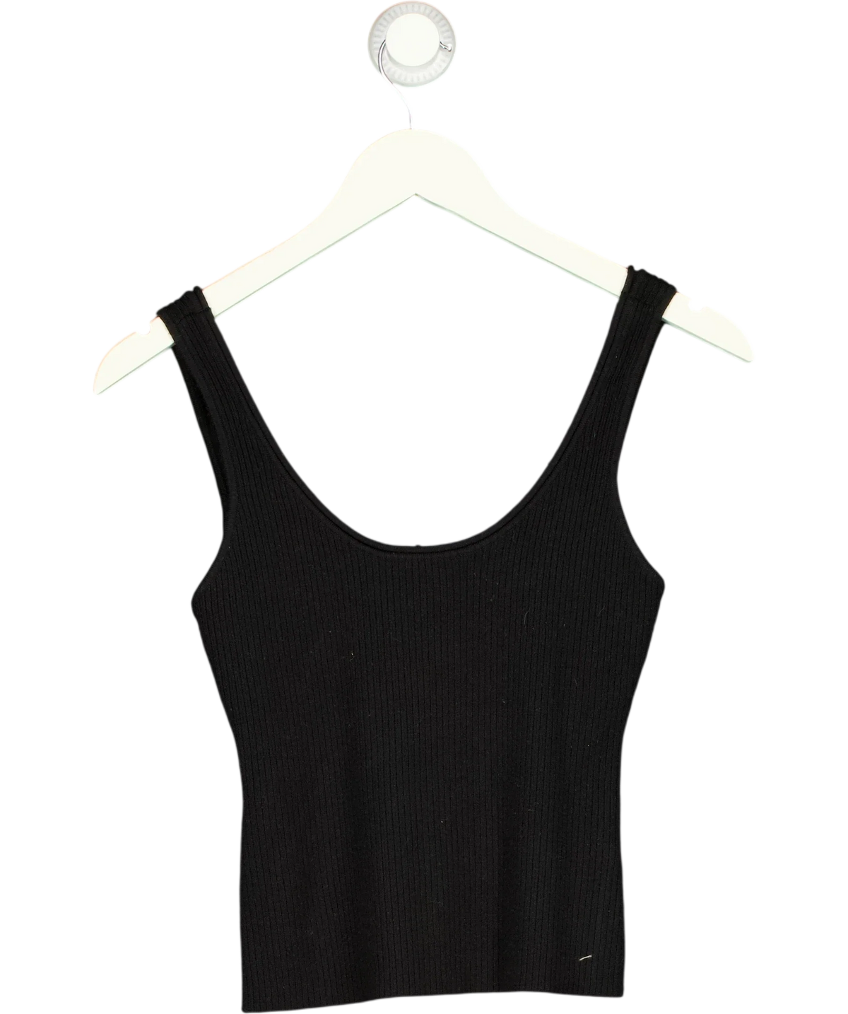PRETTY LAVISH Black Ali Scoop Neck Knit Top, size UK S — front