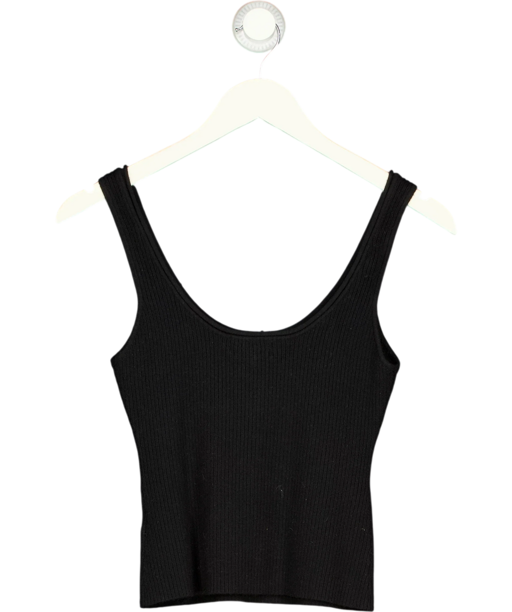 PRETTY LAVISH Black Ali Scoop Neck Knit Top, size UK S — back