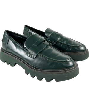 Zara Dark Green Chunky Lug Loafer Uk 7