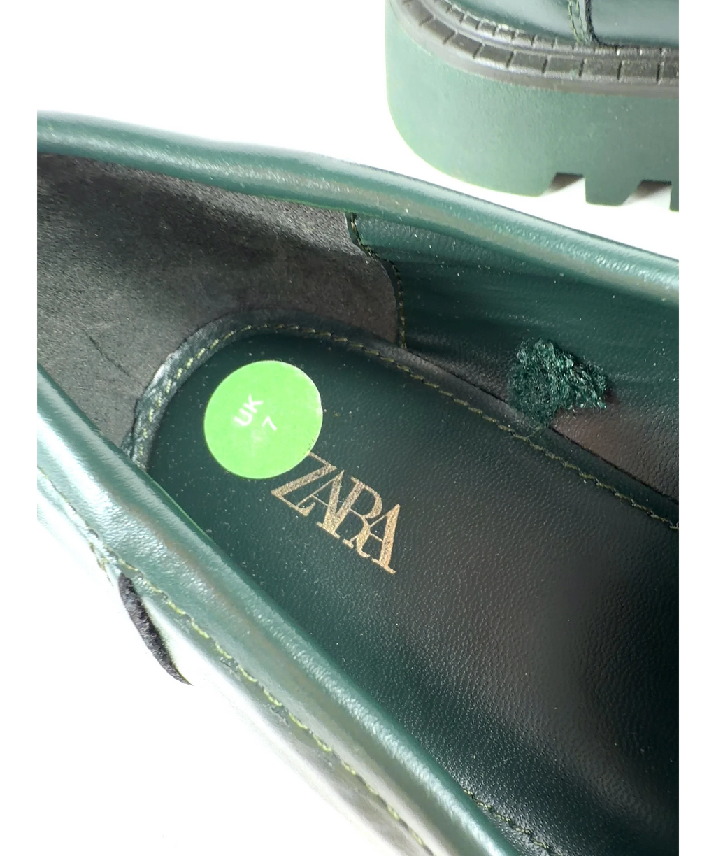 ZARA Green Colour, size UK 7 EU 40 👠 — care label
