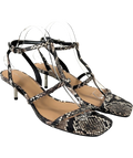 & OTHER STORIES Beige Strappy Leather Sandals, size UK 6 EU 39 👠 — front