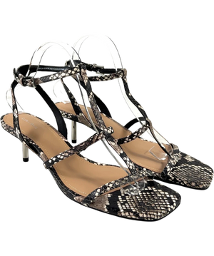 & Other Stories Strappy Leather Sandals Beige UK 6
