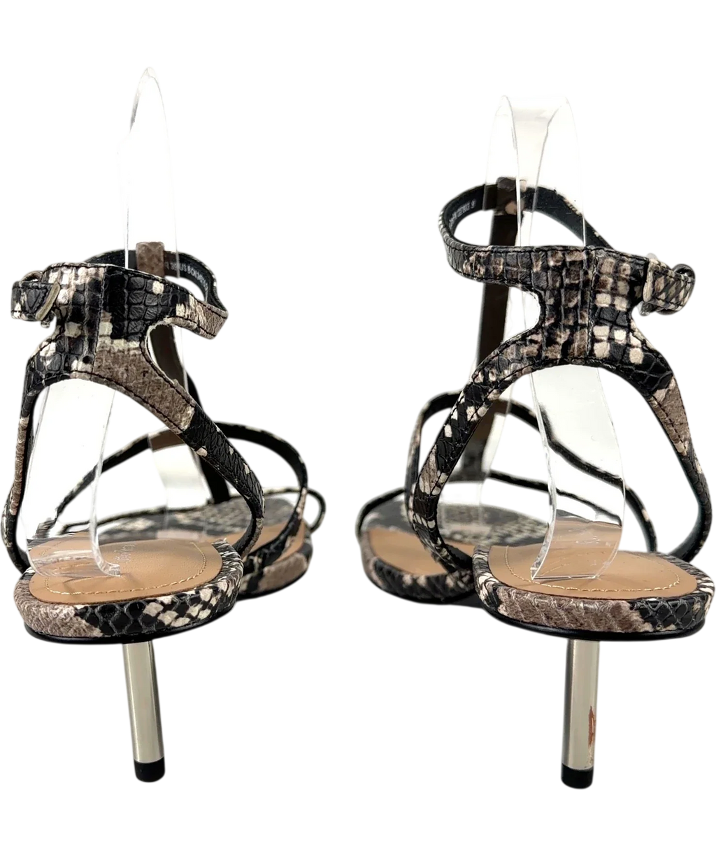 & OTHER STORIES Beige Strappy Leather Sandals, size UK 6 EU 39 👠 — back