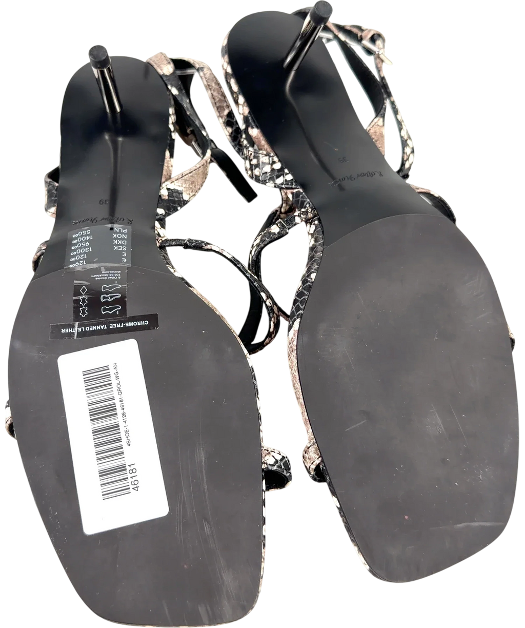 & OTHER STORIES Beige Strappy Leather Sandals, size UK 6 EU 39 👠 — view 8