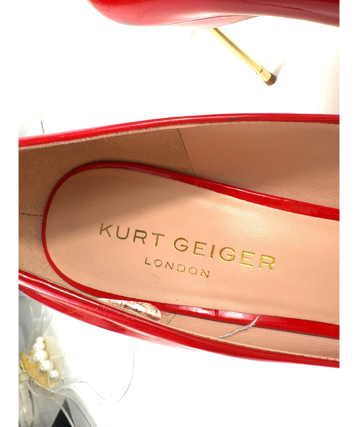 Kurt Geiger Red Colour, size UK 7.5 EU 41.5 👞 — care label