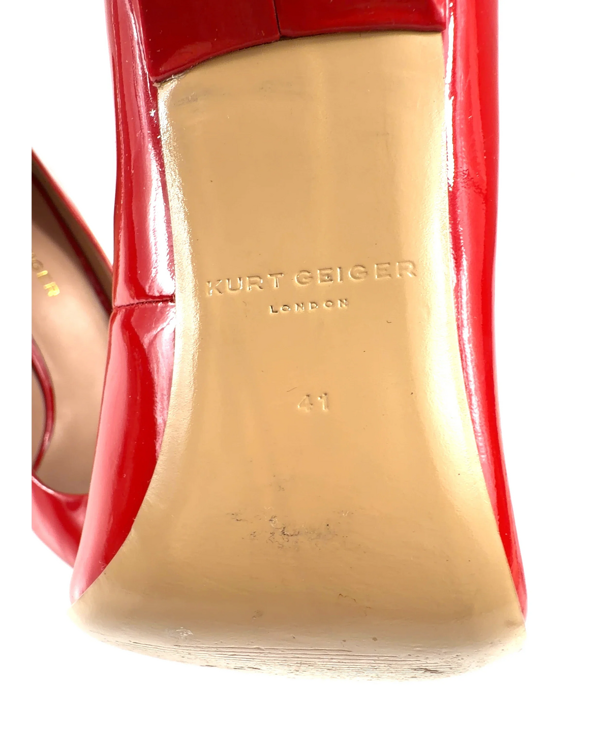 Kurt Geiger Red Colour, size UK 7.5 EU 41.5 👞 — fabric detail