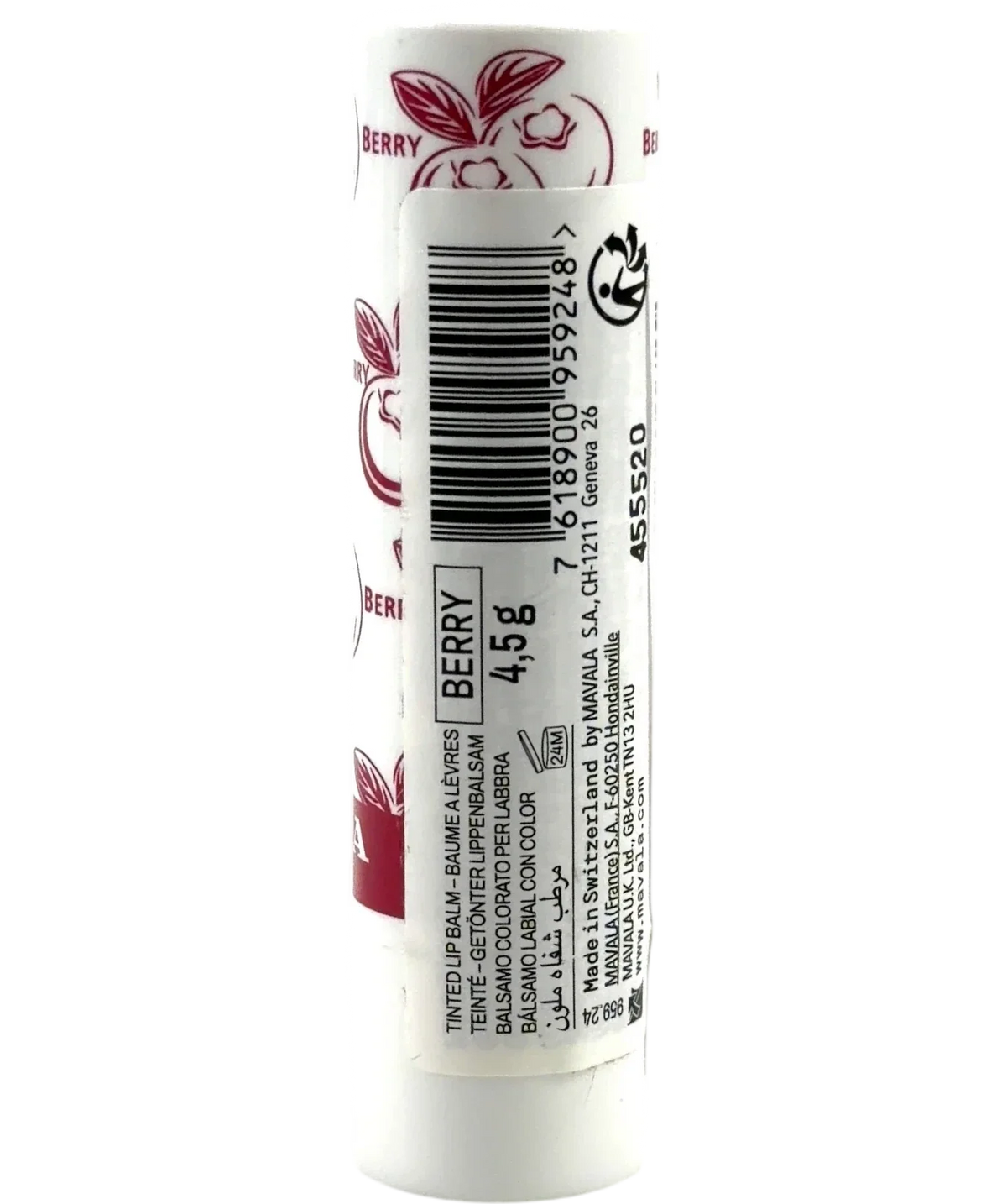 Mavala BERRY Shade, size 4.5g — back