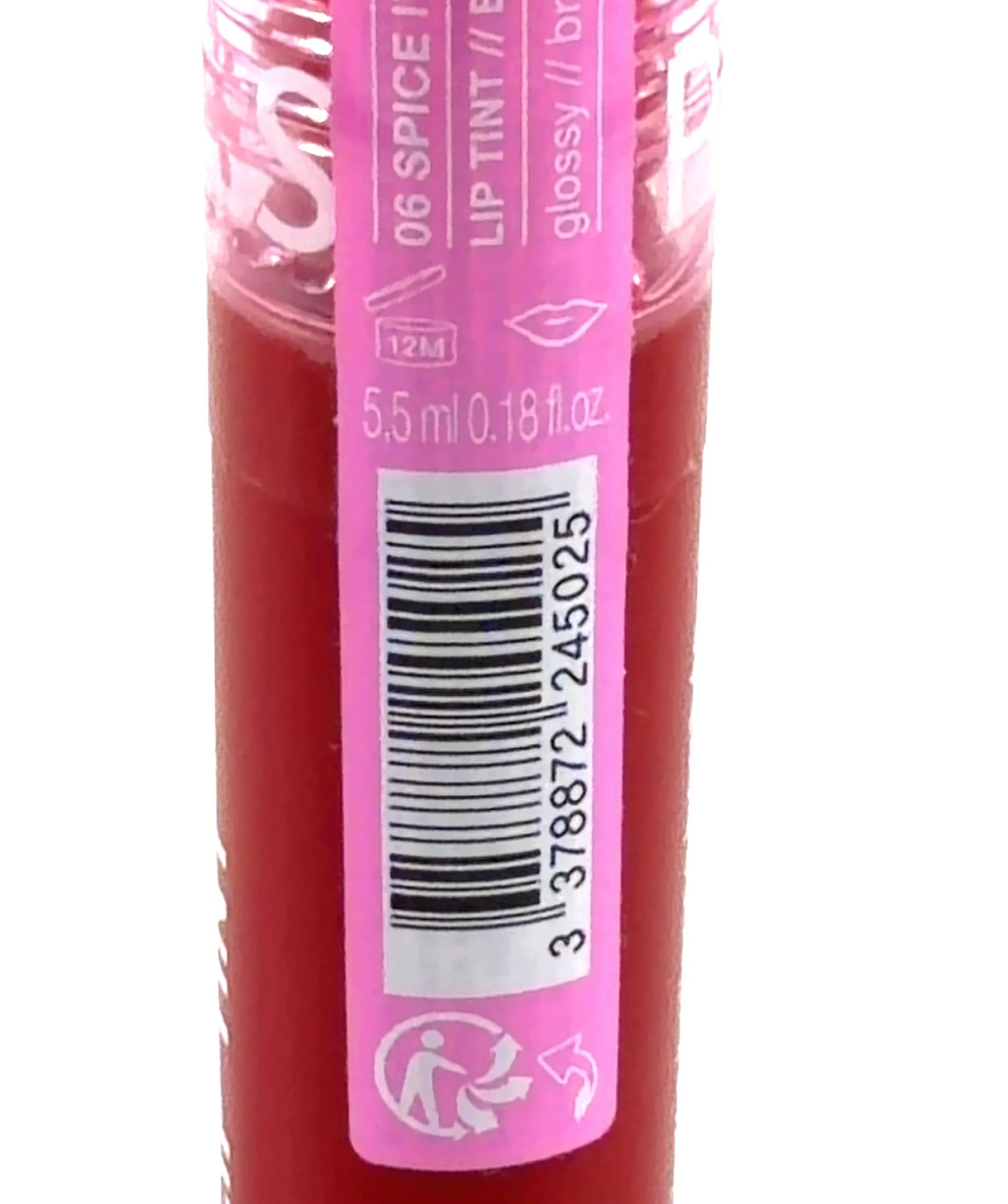 sephora 06 SPICE IT UP Totally Juicy Lip Tint, size 5.5ml — care label