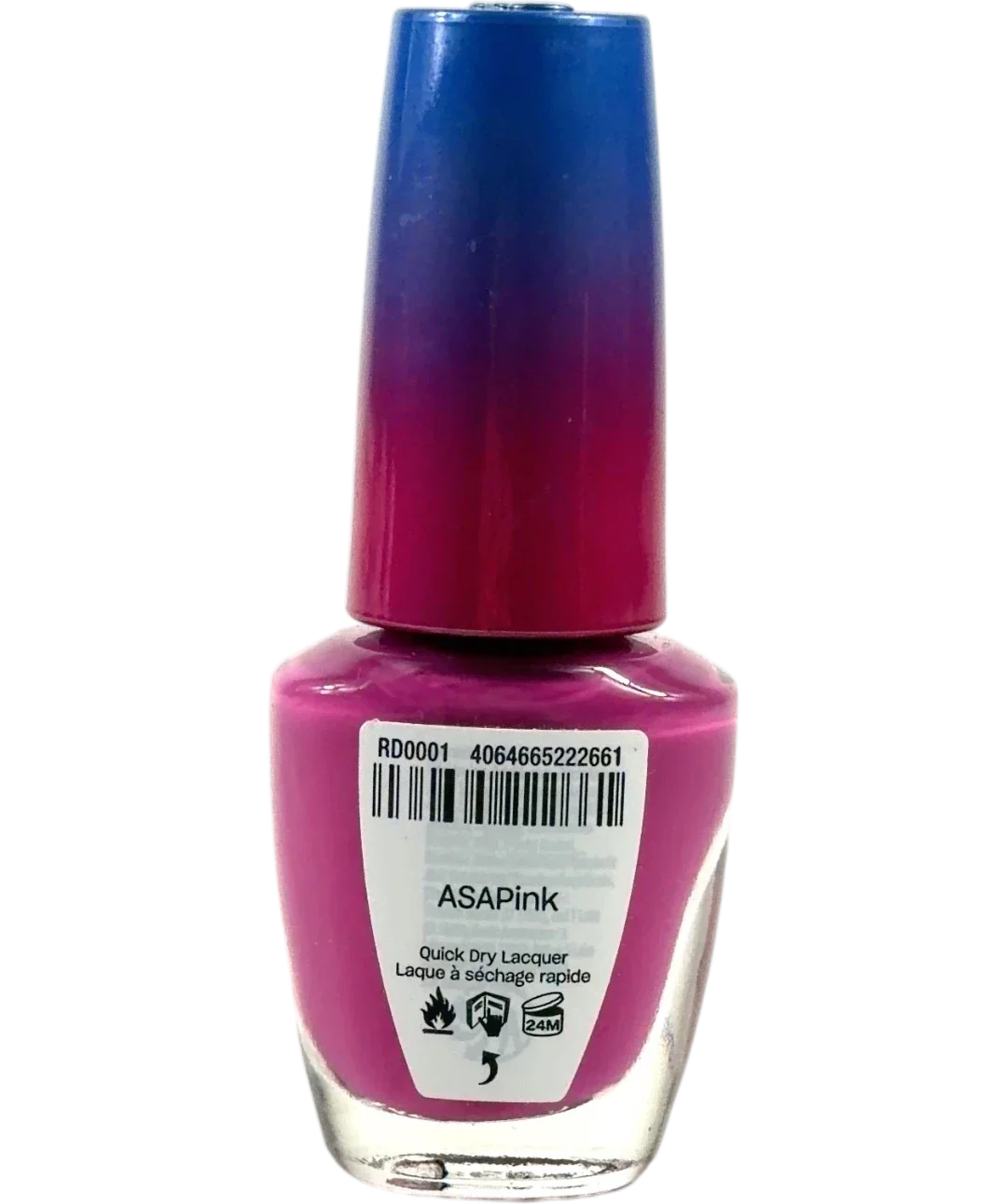 OPI ASAPink RapiDry Quick-Dry Lacquer, size 9ml — back