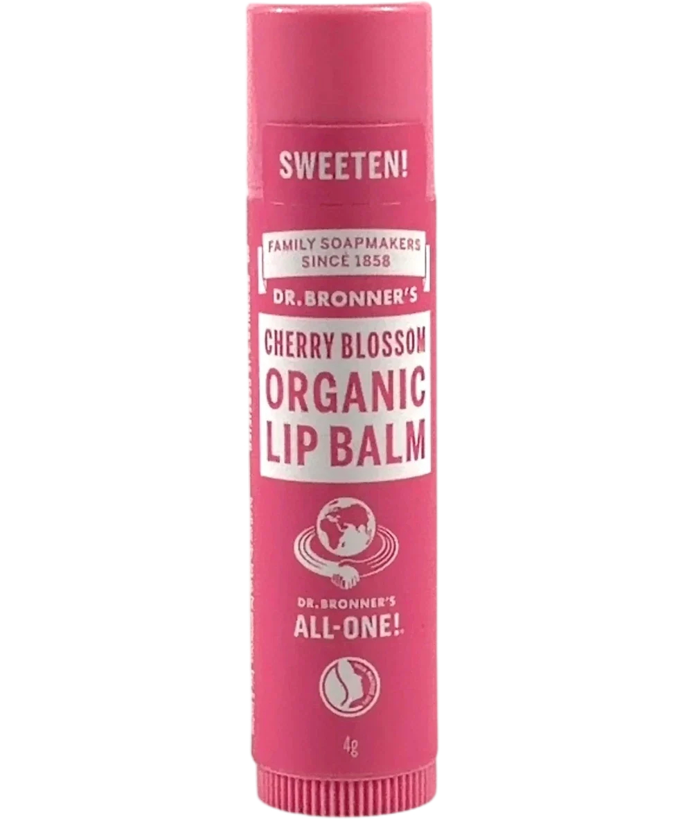 Dr. Bronner's CHERRY BLOSSOM ORGANIC LIP BALM, size 4g — front