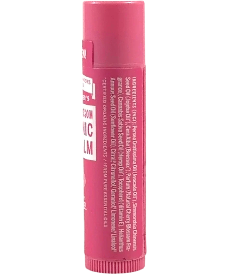 Dr. Bronner's CHERRY BLOSSOM ORGANIC LIP BALM, size 4g — back