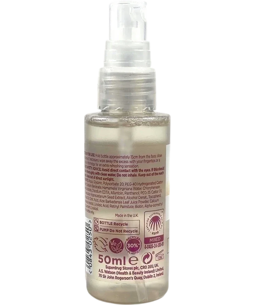 Superdrug Vitamin E Facial Mist 50ml, size 50ml — back